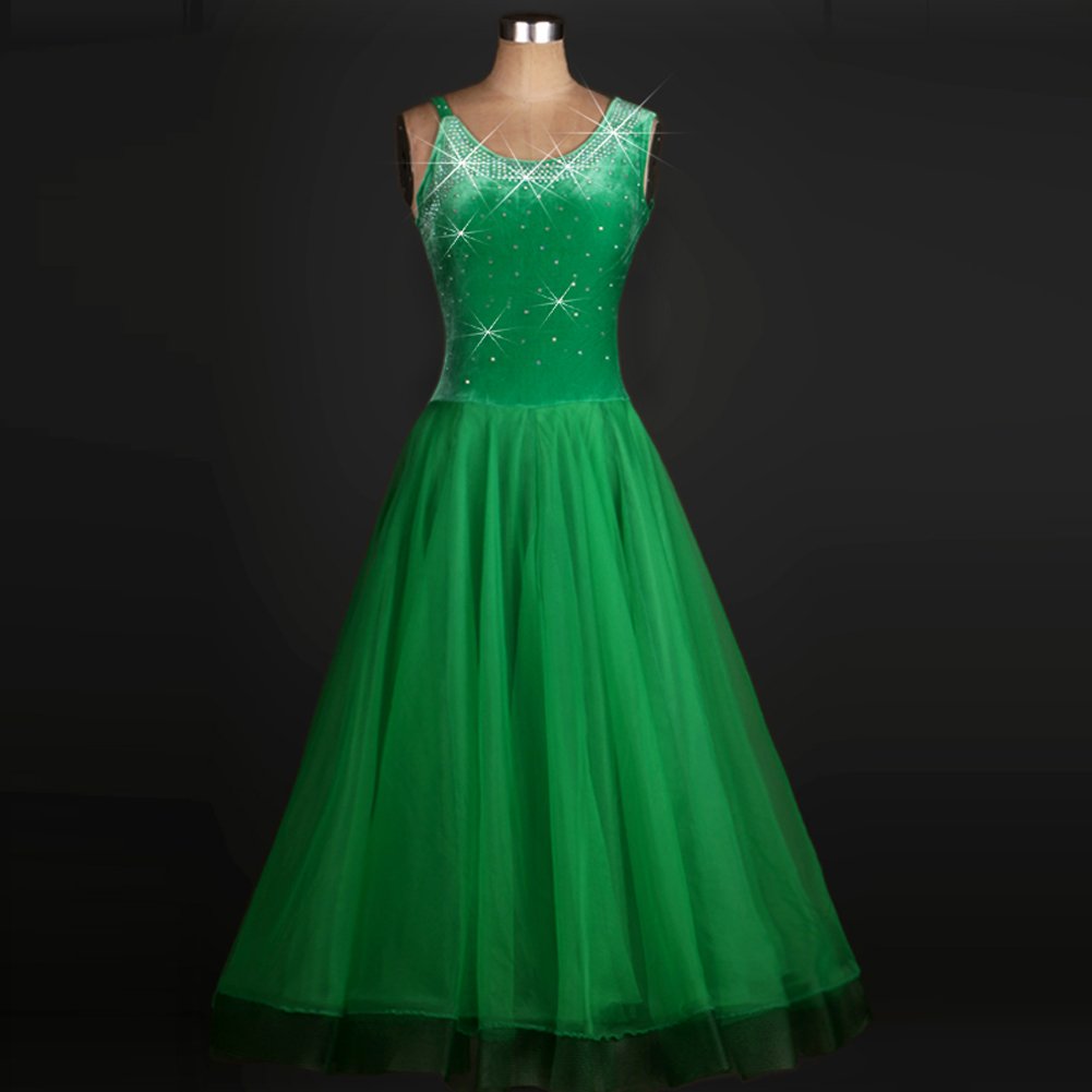 贅沢屋の L Night モダンダンス発表会用 Xx Large グリーン B01iy5c81q ベリーダンス衣装 ラテンワンピース ワルツ専用スカート ラテン系ダンスドレス ワルツ 上品 3色展開 社交ダンスドレス 社交ダンス Www Dentistsatnorthgate Ca