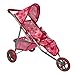 The New York Doll Collection Dolls Jogging Stroller - Pink Hearts Designed Jogging Stroller for Dolls