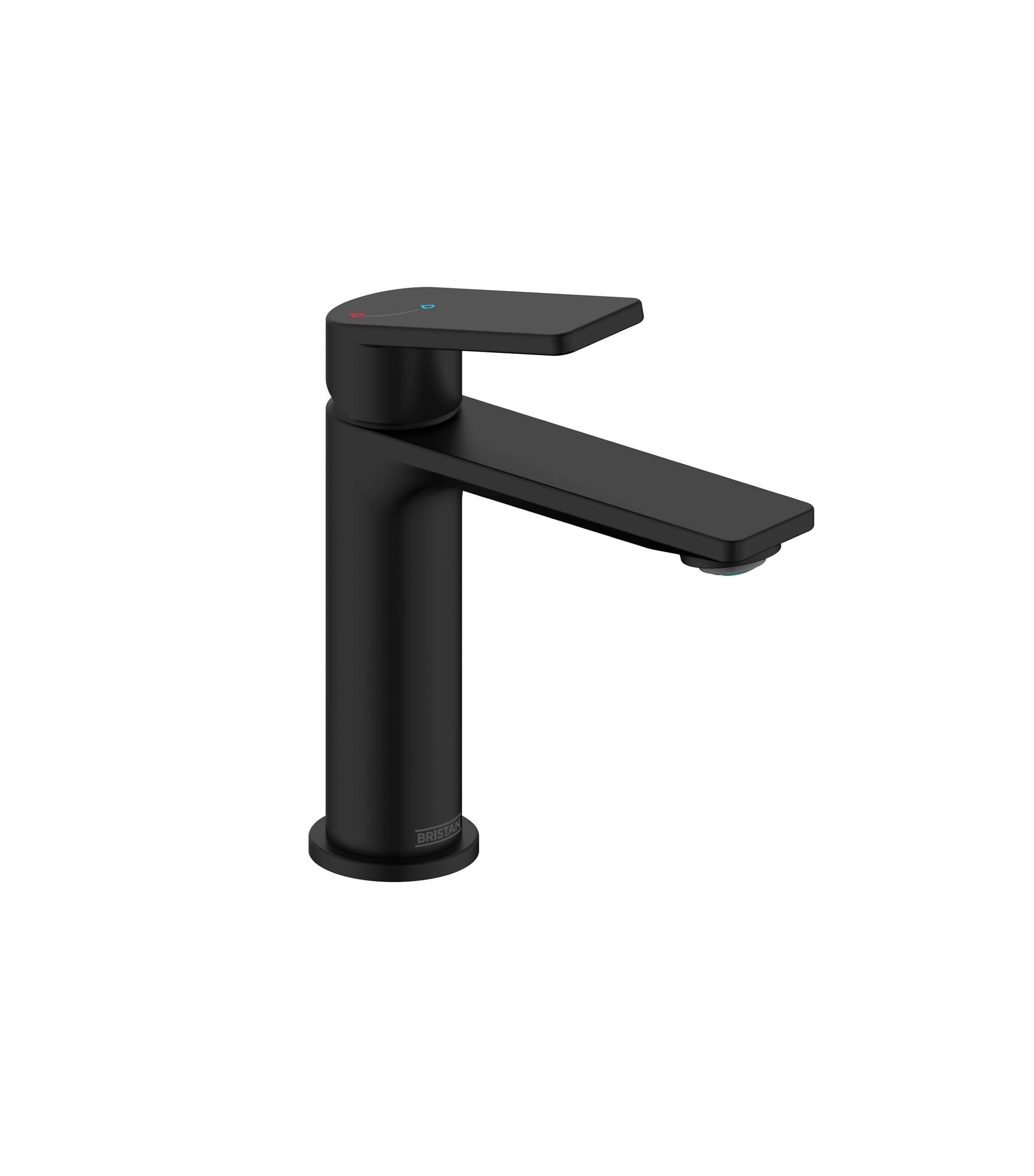 Bristan Frammento Eco Start Basin Mixer with Clicker Waste Black