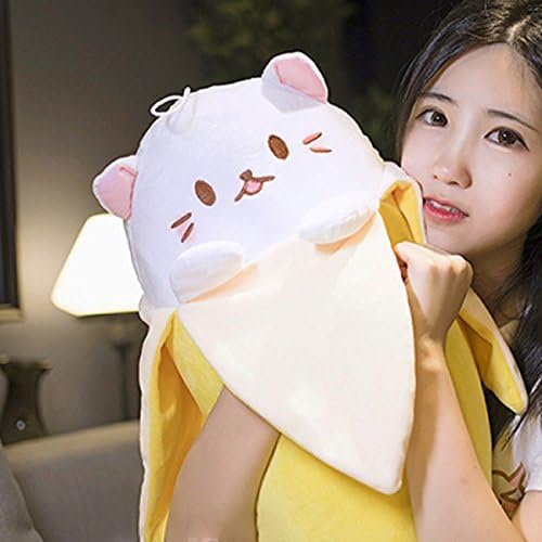Anime Bananya Banana Cat Plush Stuffed Toy Cushion Doll 20" Cute Birthday Gift