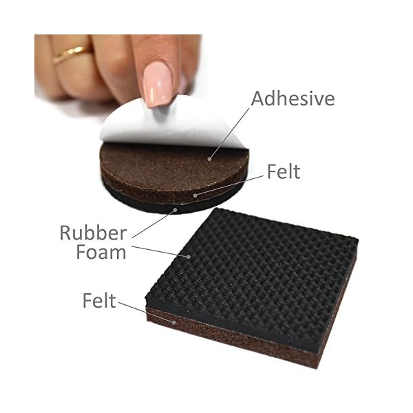Premium Non Slip Furniture Pads 16 Piece 2”. Best SelfAdhesive