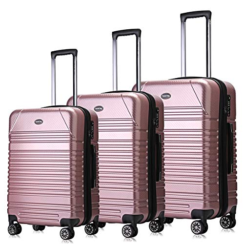 Travel Joy Luggage Set Expandable Suitcase Carry On TSA Locks