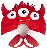 Nuby Travel Pillow for Kids, Kids Travel Pillow, Neck Support Pillow, Pillow for Kids, Toddler Car Seat Pillow, Baby Head Support, Child Travel, Kids Neck, Red Monster
