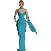 Gekaioe Satin Corset Prom Dresses Long Mermaid Square Neck Bridemaid Dress Ruched Formal Evening Gown