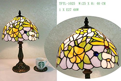 Beautiful Flower Design Tiffany Style Table Lamp 10"