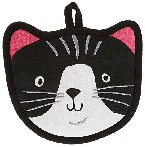 Kay Dee 4 Piece Kitchen Set - 2 Terry Towels, Oven Mitt, Potholder (Crazy Cat)