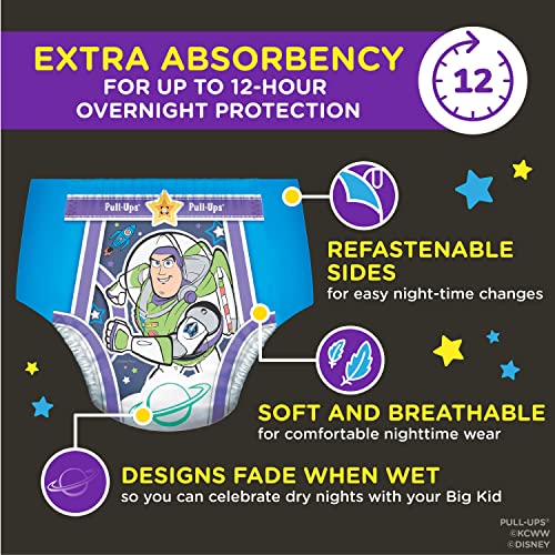 PullUps Boys' Nighttime Potty Training Pants, Training Underwear, 2T