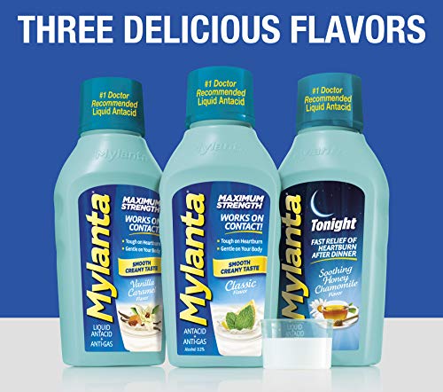 Mylanta Antacid and Gas Relief, Maximum Strength Formula, Classic Flavor, 12 Fluid Ounce