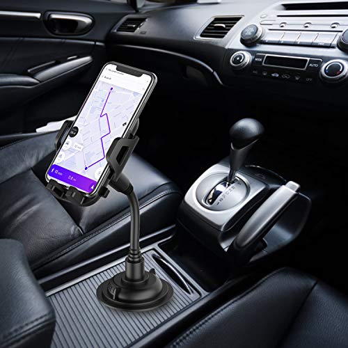 Car Cup Holder Phone Mount, Adjustable Gooseneck Cupholder Cell Phone Cradle with 360° Rotatable Holder for iPhone XR Xs XS Max X 8 7 7 Plus 6s/ Samsung Galaxy S10 S9 S8 S7/ Note 9 8, Huawei, GPS etc - Thumbnail 7