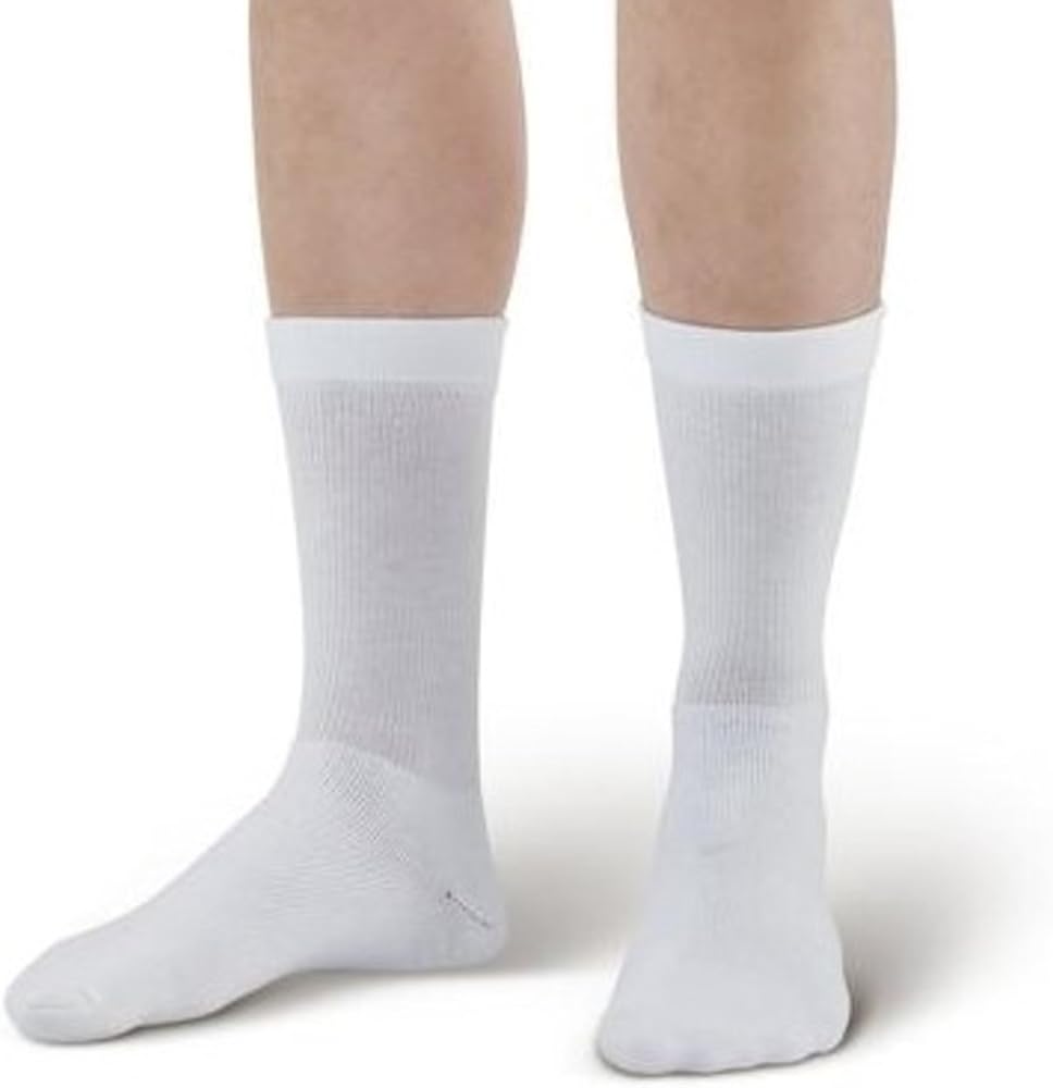Women's Super Soft Socks White Crew for Shoe Size 612 NonBinding Top and Seamless