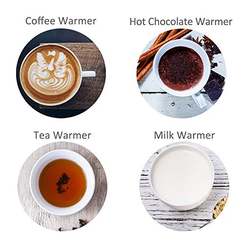 Coffee Mug Warmer, VOBAGA 4 Hours Auto Shut-Off Coffee Warmer Plate for Office Home Desk Use with 3 Temperature Settings, Electric Cup Warmer For Cocoa,Tea, Milk, Black (No Cup)