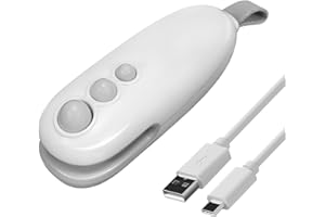 LIPAUX Mini Bag Sealer, 2 IN 1 Heat Sealer & Cutter, USB-C Rechargeable Portable Handheld Bag Sealer, Food Vacuum Storage Sealer for Chip Bags(White)