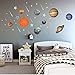 Glow Planets and Stars, Bright Solar System Wall Stickers -Sun Earth Mars and so on,Glowing Ceiling Decals for Bedroom Living Room,Shining Space Decoration for Kids for Girls and Boys