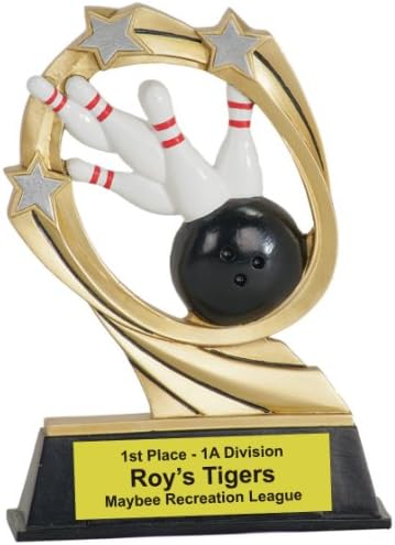 Personalized 5 1/2" Bowling Cosmic Resin Trophy - Brand New