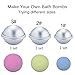 Metal Bath Bomb Mold Set,Bath Bomb Molds Kit for Homemade 3 Sizes 7 Sets 14 Pcs and 100 PCS Shrink Wrap Bags-Extra Thick Aluminum Alloy- Easy to Use and Sturdy
