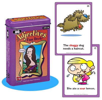 Adjectives Fun Deck Cards - Super Duper Educational Learning Toy for Kids