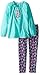 Nannette Girls' 2 Piece Gauze Legging Set with Flower Embroidery