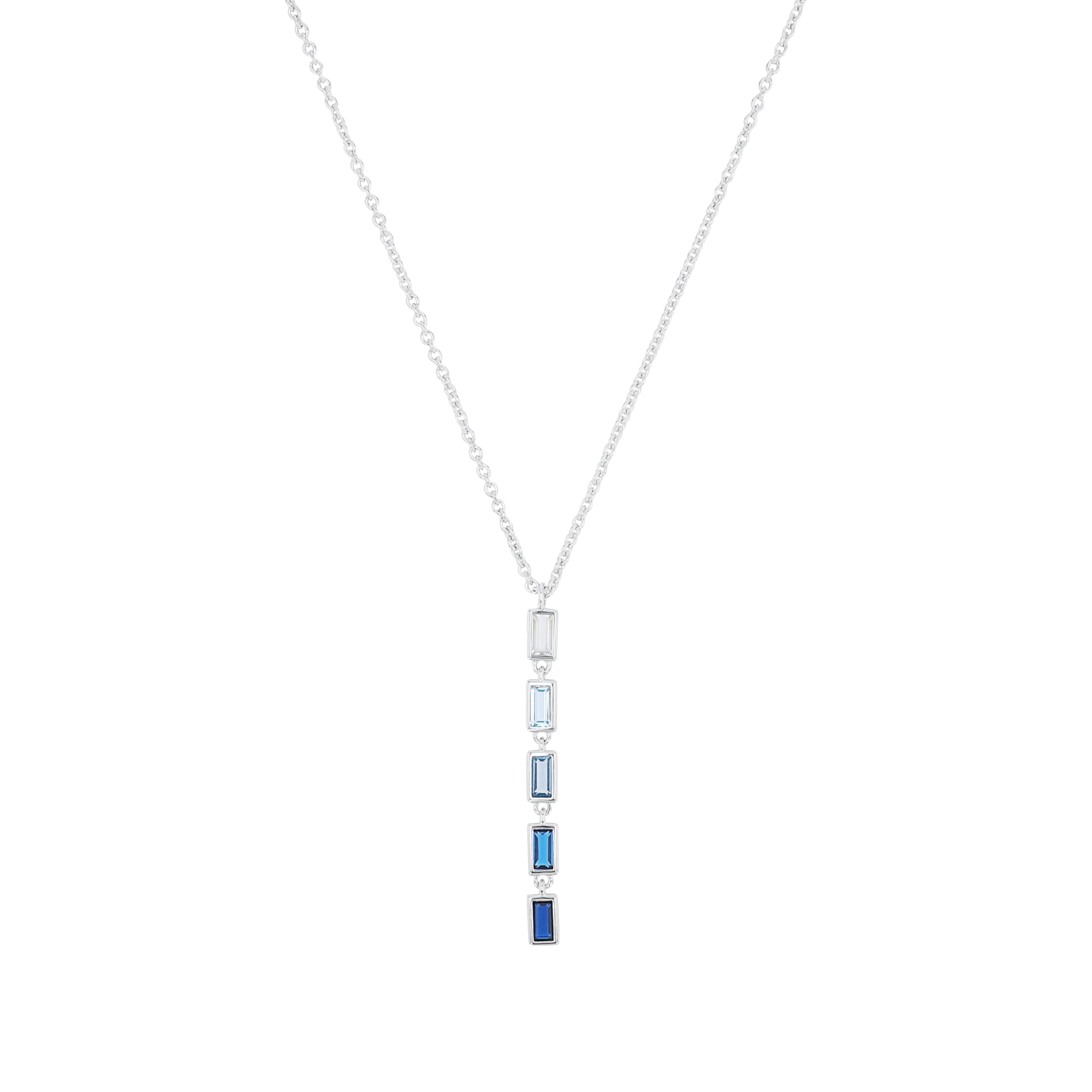 s.Oliver Y-Collier Women Sets, with Zirconia synth., 42+3 cm, Blue, Comes in jewelry gift box, 2031402