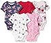 Rosie Pope Baby Girls 5 Pack Bodysuits (More Colors Available), Flowers, 3-6 Months