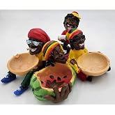 Fantasy Ashtray Ash Holder for Smokers Cigarettes Desktop Decoration Gift for Home Office/Rasta Figurine Ashtray Jamaican Man (RANDOM 1PC)