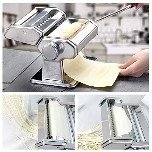 Pasta Maker Deluxe Set, Elegant Life Homemade 150mm Pasta Maker All in