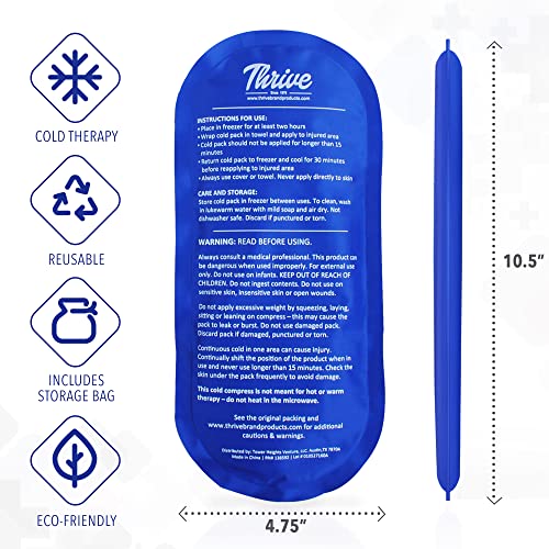 Thrive Reusable Ice Packs for Injuries Pack of 2 Regular Gel Ice