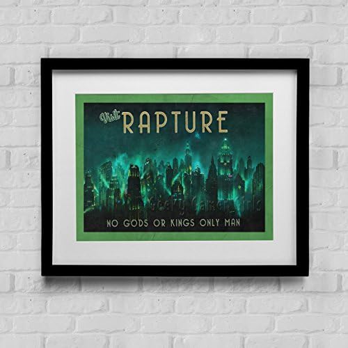 Rapture Poster | Bioshock travel poster | Vintage travel poster | Videogame art**NO frame or mat included** 11x17