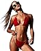 OMKAGI Women Swimwear Bikini Sets Padded Lacework 2 Pieces Swimsuits (L, Red)