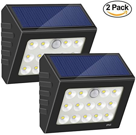 Outdoor Motion Sensor Light, High Brightness 14 LED Wireless Waterproof Solar Powered Security Light Flood Lights with Unique Reflector for Wall, Gate, Patio, Yard, Garden, Driveway (Black-2)