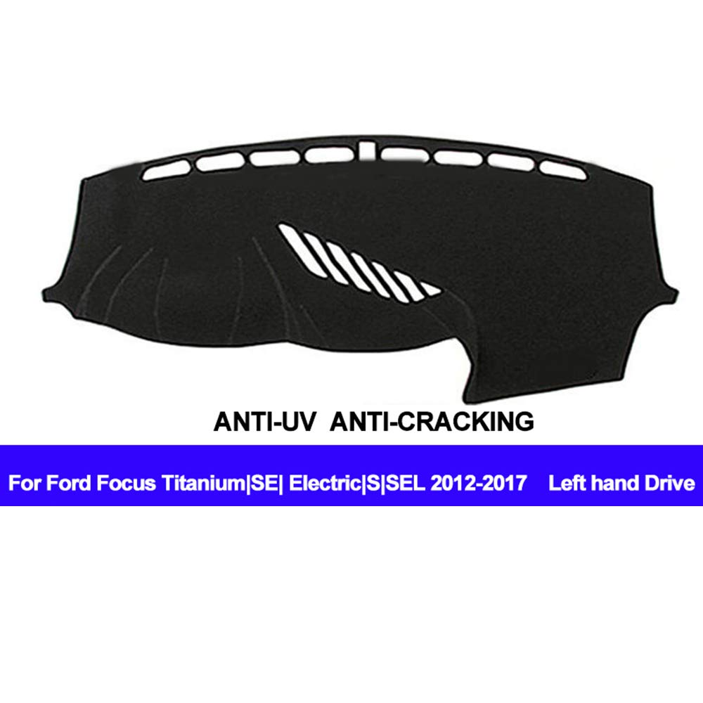 AUCD Car Dashboard Cover Silicone Non-Slip Dash Mat for Ford Focus Titanium/SE/Electric/S/SEL 2012 2013 2014 2015 2016 2017