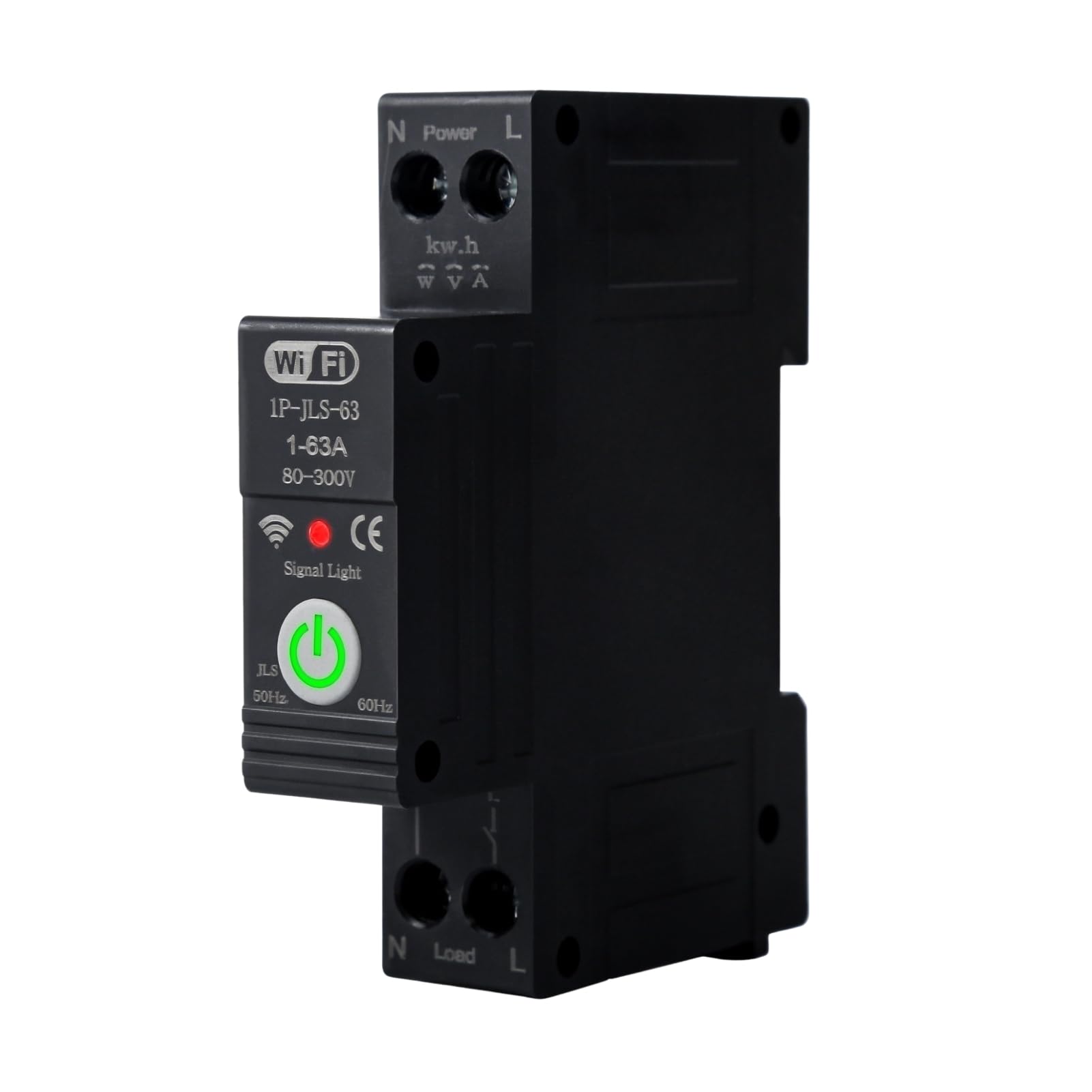 DEWIN WiFi Smart Circuit Breaker, 1P 63A Smart Circuit Breaker Metering Timer Preset Electricity Bill Voice Remote Switch with Leakage Protection