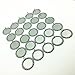 IGOGO Silver Color Flat Bottle Caps with Holes and Rings – 1 Inch Aluminum Bottle Cap Pendants for DIY Jewelry, Crafts, Keychains – 100 PCS