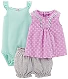 Carter's Baby Girls' 3 Piece Dot Romper Set (Baby)