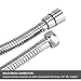 HOMEIDEAS Flexible Shower Hose Stretch 59-Inch to 79-Inch Stainless Steel Extra Long Shower Hose Replacement Handheld Shower Head Hose Extension, Polished Chrome