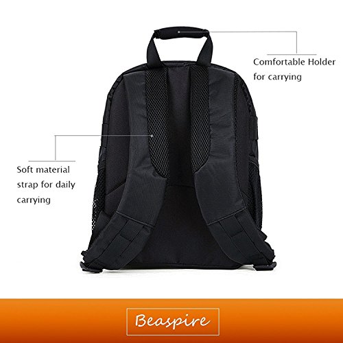 Camera Shockproof Backpack DSLR Hiking Camera Bag Waterproof for Canon, Nikon, Sony, Olympus, Samsung, Panasonic, Pentax Cameras and Other Accessories (Orange) - Thumbnail 5