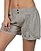 Cotton Natural Women's Embroidered Shorts (Small) (XLarge, Brown)