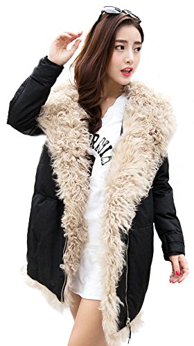 Ilishop Women's Winter Coat Slim Md-long Down Jacket Black L Ilishop Women's Winter Coat Slim Md-long Down Jacket Black L