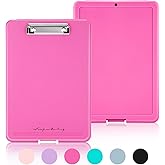 Sooez Clipboard with Storage, Heavy Duty Clip Boards 8.5x11 with Storage, Slim Plastic Clipboard Case Box for Work Kid Women,