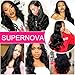 SuperNova Brazilian Body Wave Virgin Hair Weave 3 Bundles with 13x4 Ear to Ear Full Lace Frontal Closure Unprocessed Human Hair Extensions Natural Color(18 20 22+14inch)