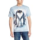 The Mountain Men's Penguin Heart T-Shirt, Blue, X-Large