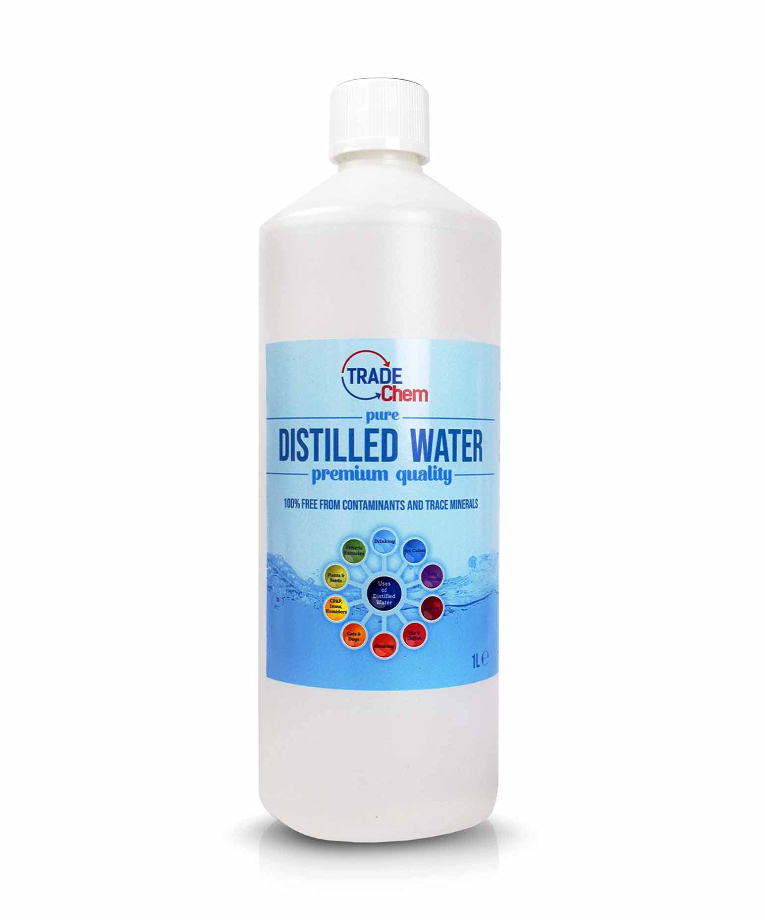 Distilled Water - 100% Ultra Pure Water (Blue) (1L)