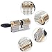 1-Pack Transparent Practice Lock, Sopoby Crystal Visible Training Lock for Locksmith, Cylinder Lock with 2 Keys (Dual Keyholes)