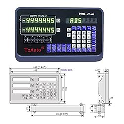 DRO 2 Axis Digital Readout Display with 2pc Glass