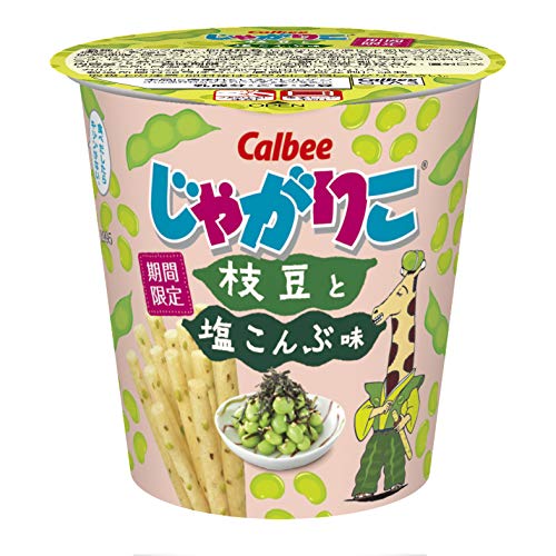 Calbee Jagarikko Edamame and salt konbu taste 52g × 12 pieces Japan Import