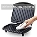 Panini Press Aicok Plate Grill with Fast Cooking Non-Stick Sandwich Maker, 2-Serving Compact Indoor Grill with Drip Tray, Black