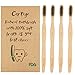 Bamboo Toothbrush Charcoal Toothbrush Soft Bristles for Teeth Toothbrushes Pack of 4