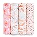 aden + anais Classic 4 Piece Swaddle Baby Blanket, Petal Blooms