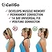 Caligo Back Posture Corrector Brace for Women Men - Adjustable Lumbar Support Device for Neck, Spine, Clavicle, Shoulder & Lower Back Pain Relief |Comfortable Discreet Alignment for Work, Home, Travel
