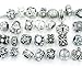Ten Assorted Clear Crystal Rhinestone Bead Charms
