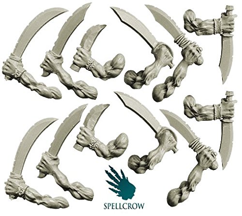 Spellcrow28mm Conversion bits Freebooters Orcs Hands with Sabers